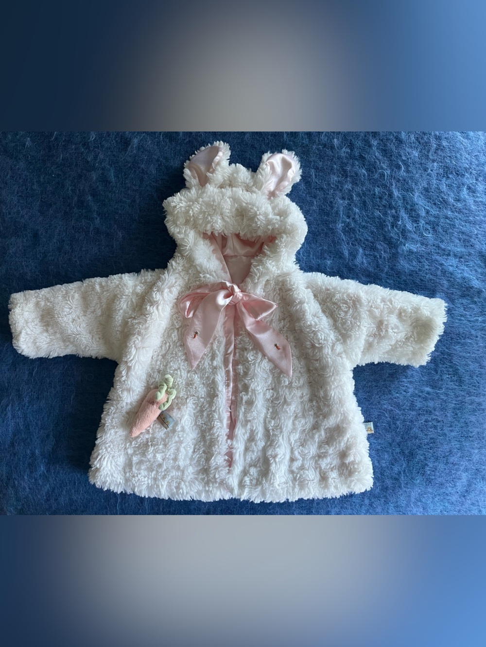 Bunnies by the bay faux fur jacket 3-12 months